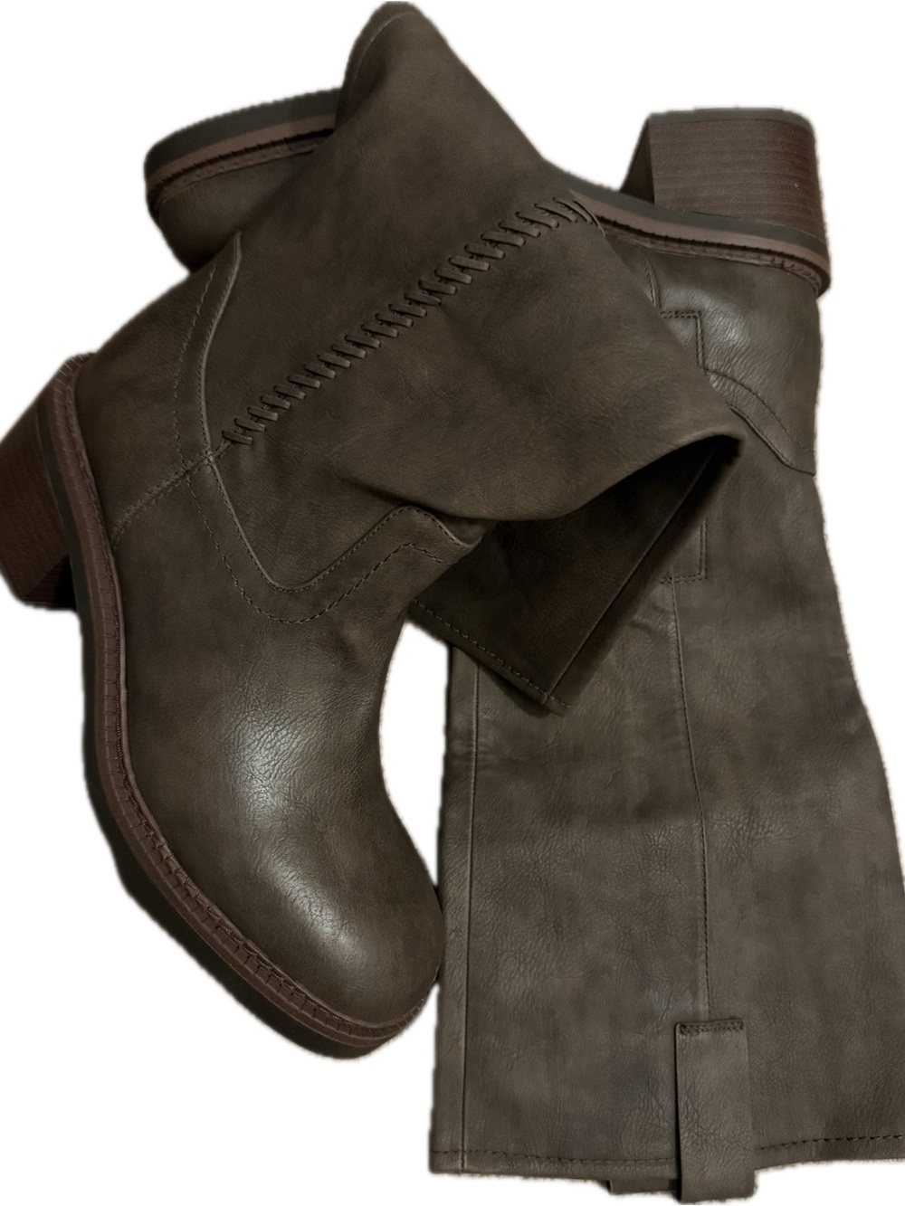 Bare Traps Selkie Brown Knee high Block Heel Boots
